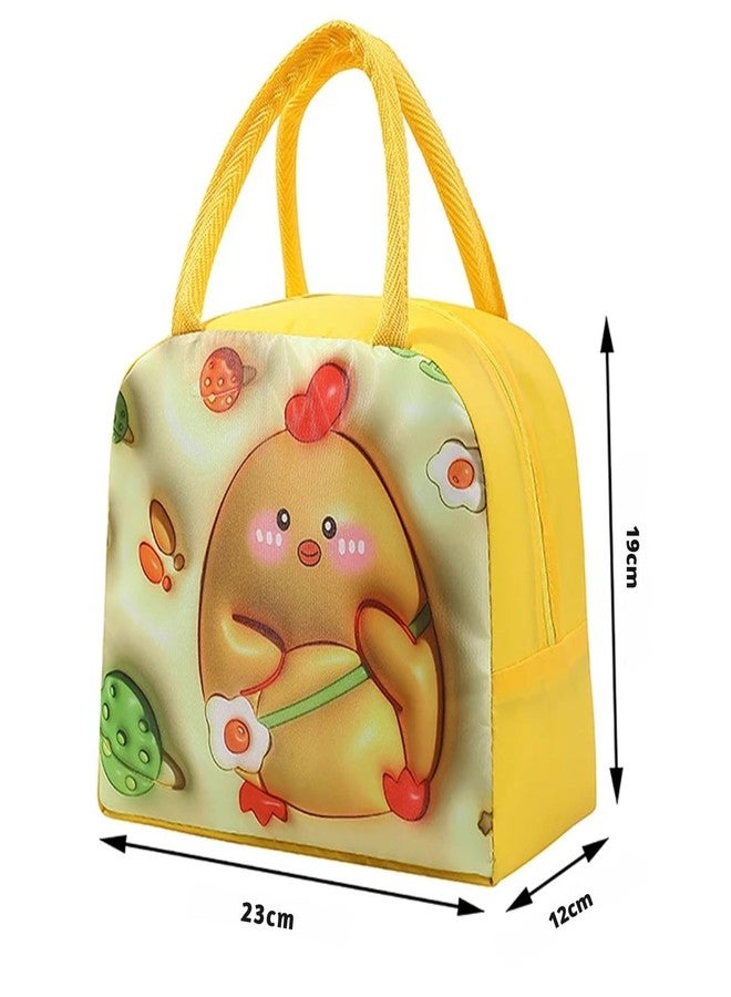 Crackles Cartoon Print Insulated Lunch Box Bag || Men Women and Kids || Bags for School, Picnic, Work, Carry Bag for Lunch Box || Easy Carry Lunch Bag, Random Color and Prints - Pack of 10 - Image 5